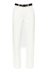 Relaxed High Waist Jeans - White
