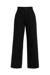 Relaxed High Waist Jeans - Black