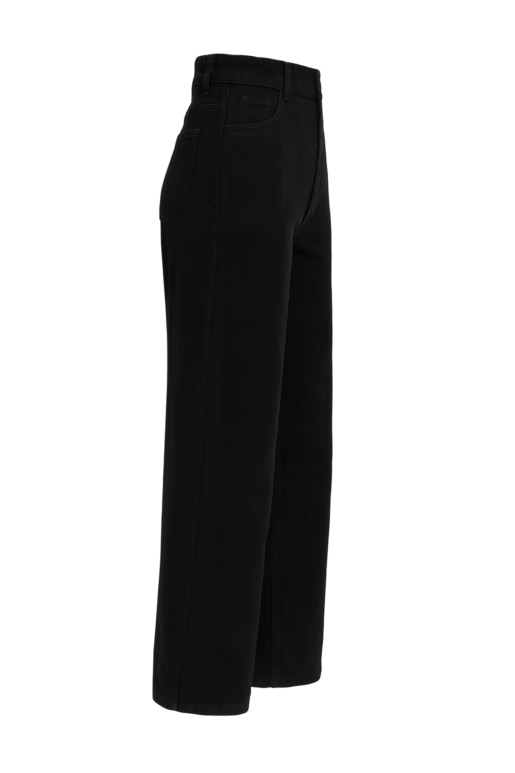 Relaxed High Waist Jeans - Black - side