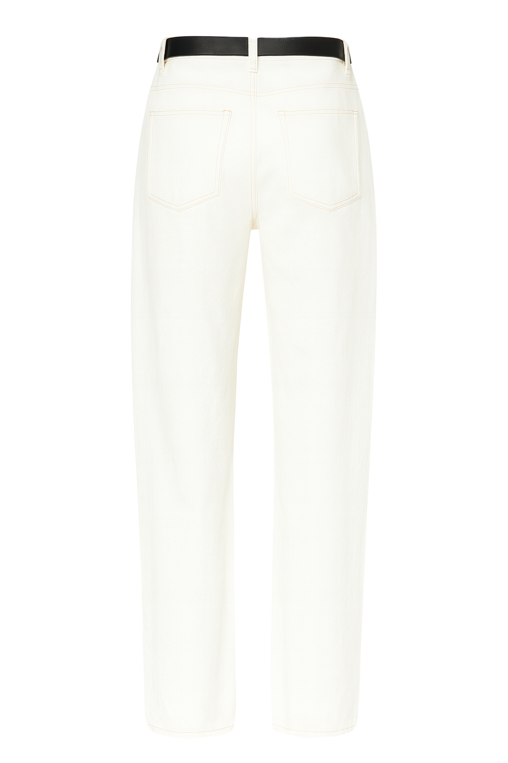Relaxed High Waist Jeans - White - back