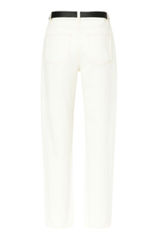Relaxed High Waist Jeans - White - back