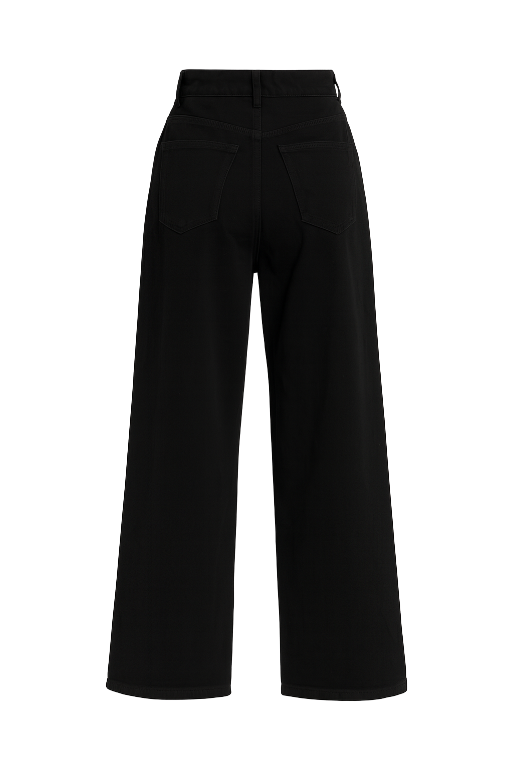 Relaxed High Waist Jeans - Black - back