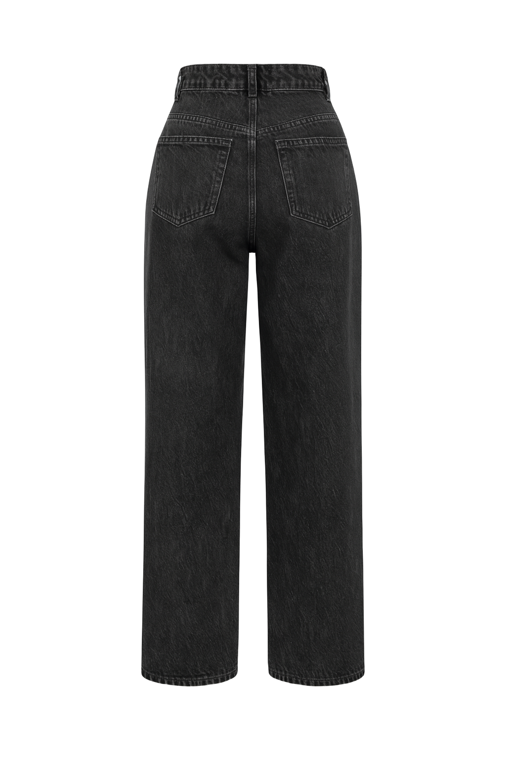 Relaxed High Waist Jeans - Black Wash - back