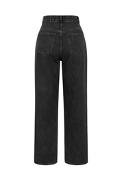 Relaxed High Waist Jeans - Black Wash - back