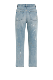 Paint Splatter Wide Jeans - back