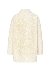 Cozy Teddy Fleece Coat - Cream - back