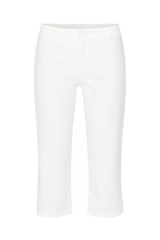 Chic Cropped Capri Trousers - White