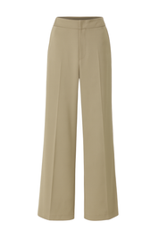 High Waisted Wide Leg Trousers - Khaki - front