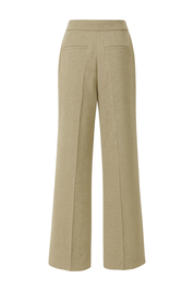 High Waisted Wide Leg Trousers - Khaki - back