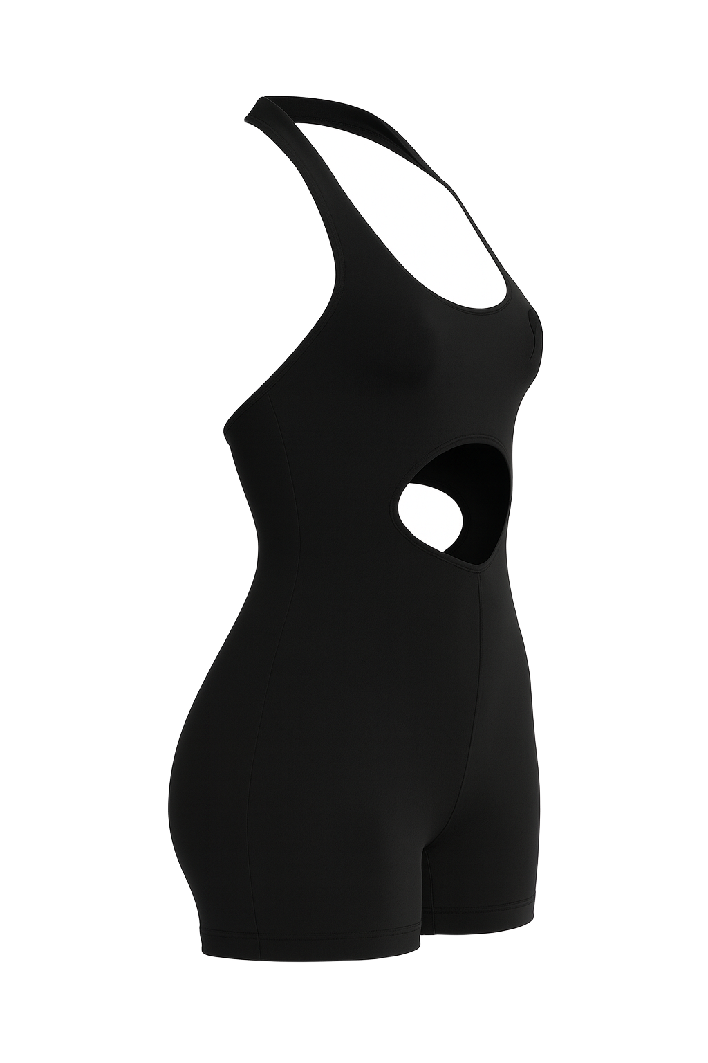 Halter Cutout Back Romper - side