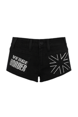 Union Jack Patch Shorts - Black Print