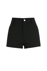 High Waist Slim Shorts - Black