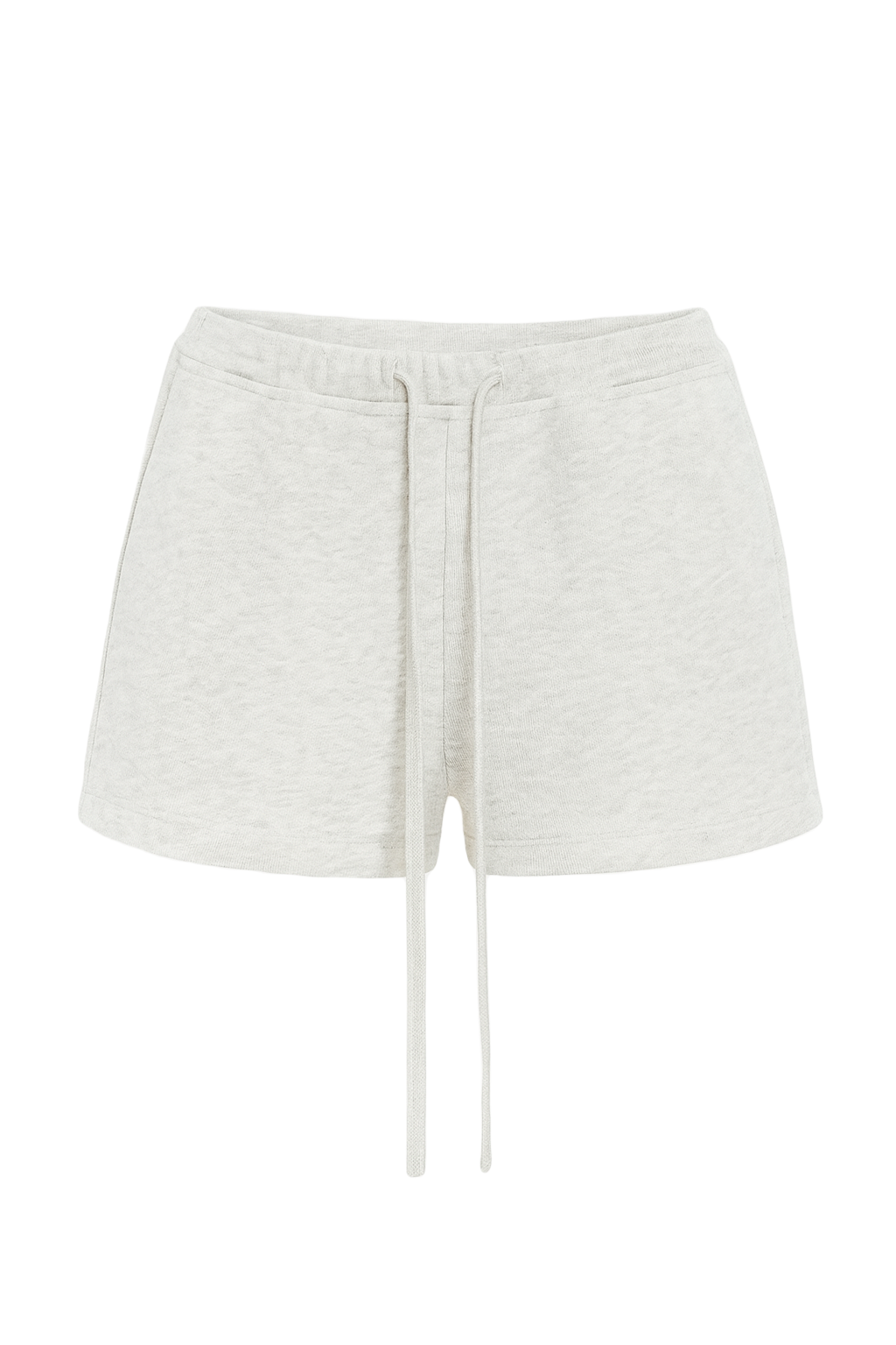 Cozy Drawstring Shorts - Light Grey - front