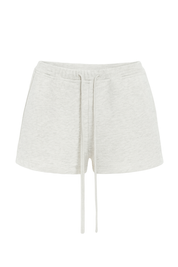 Cozy Drawstring Shorts - Light Grey - front
