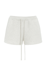 Cozy Drawstring Shorts - Light Grey