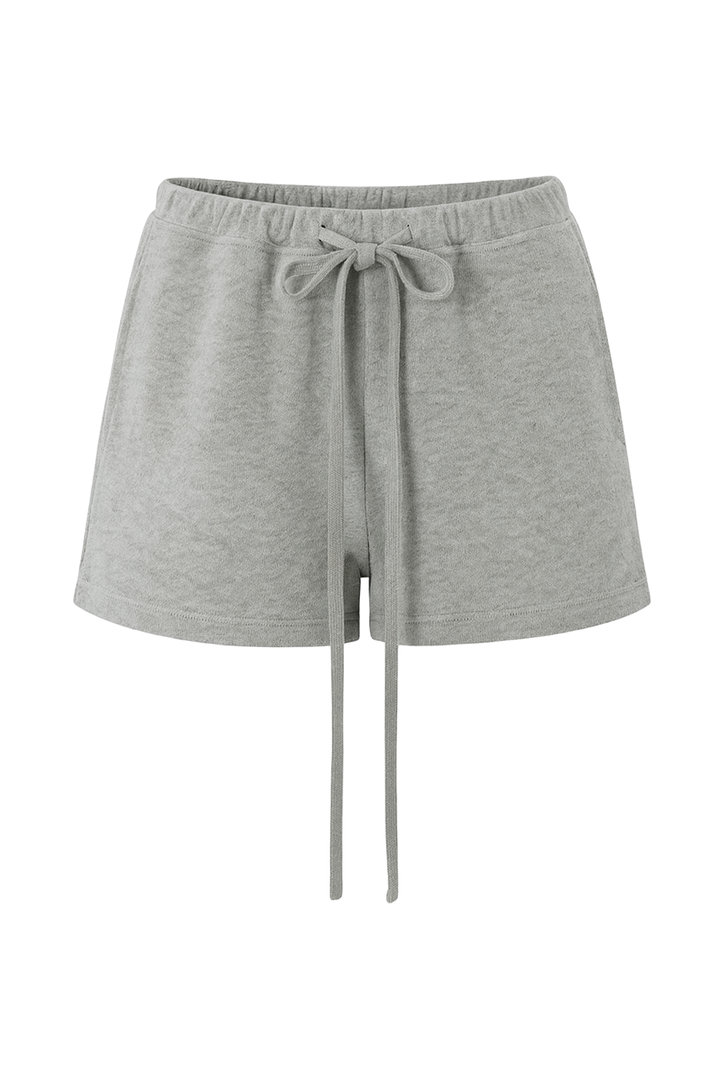 Cozy Drawstring Shorts - Heather Grey - front