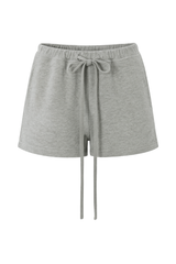 Cozy Drawstring Shorts - Heather Grey