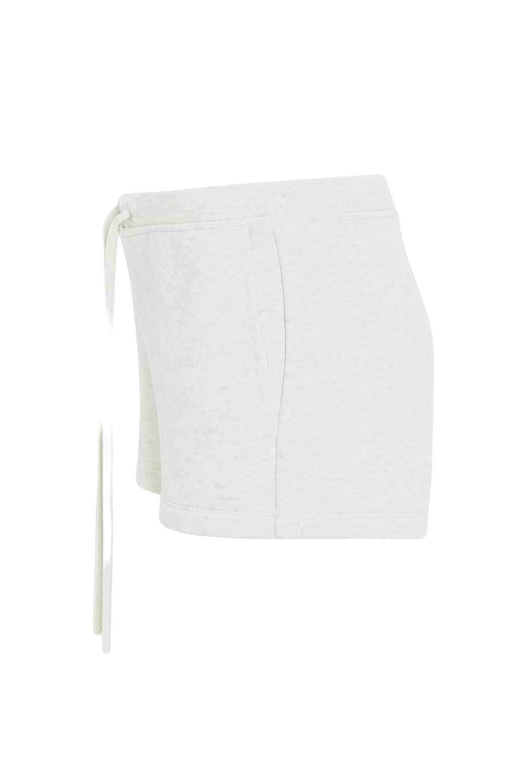 Cozy Drawstring Shorts - Light Grey - side