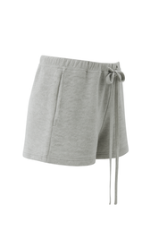 Cozy Drawstring Shorts - Heather Grey - side