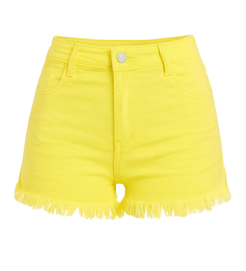 Casual Fit Shorts - Bright Yellow - front