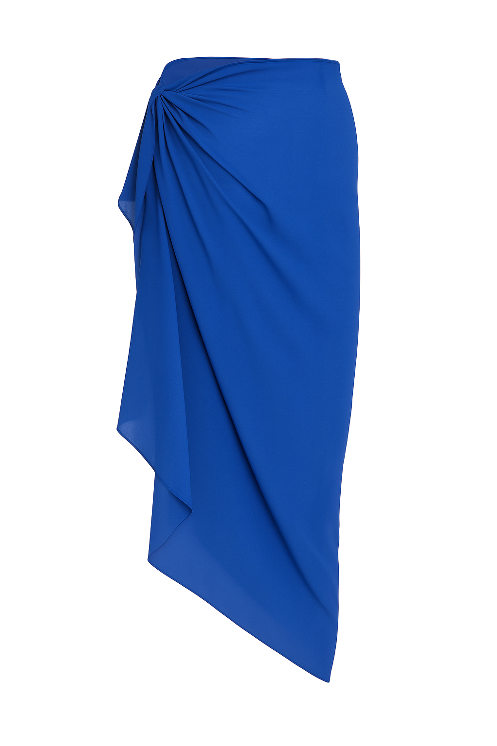 Leopard Tie Sarong Skirt - Blue - side