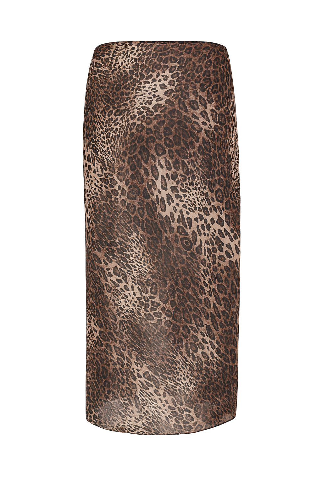 Leopard Tie Sarong Skirt - Brown Leopard - back