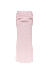 Textured Knit Maxi Skirt - Light Pink