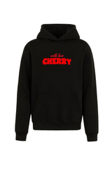 Cherry Graphic Hoodie - Black Print