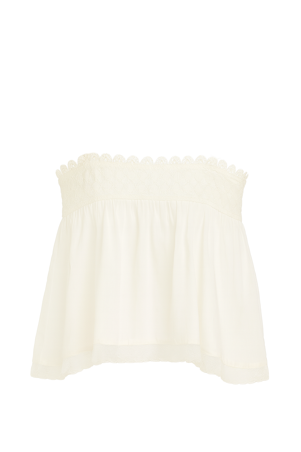 Ribbed Knit Top - Ivory - back