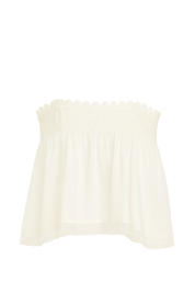 Ribbed Knit Top - Ivory - back