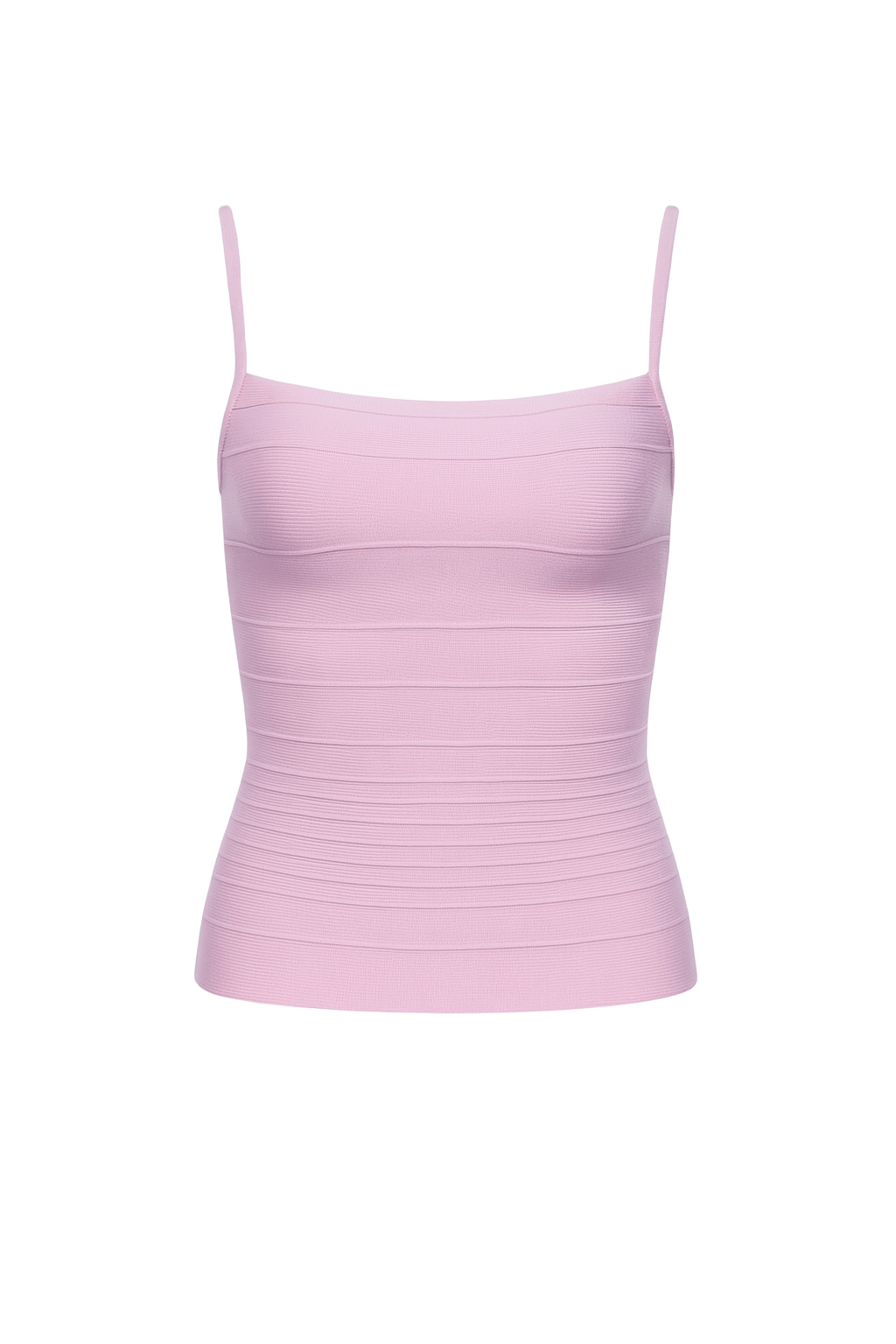 Ribbed Bustier Cami - Lavender - front