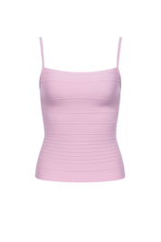 Ribbed Bustier Cami - Lavender - front