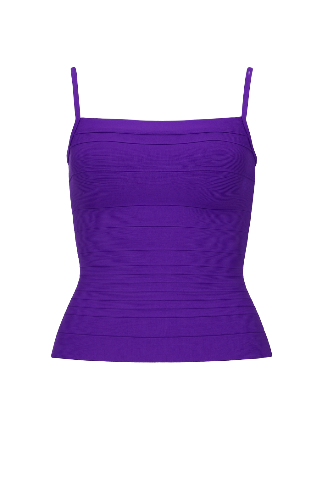 Ribbed Bustier Cami - Purple - front
