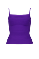 Ribbed Bustier Cami - Purple