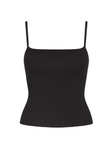 Ribbed Bustier Cami - Black
