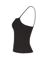 Ribbed Bustier Cami - Black - side