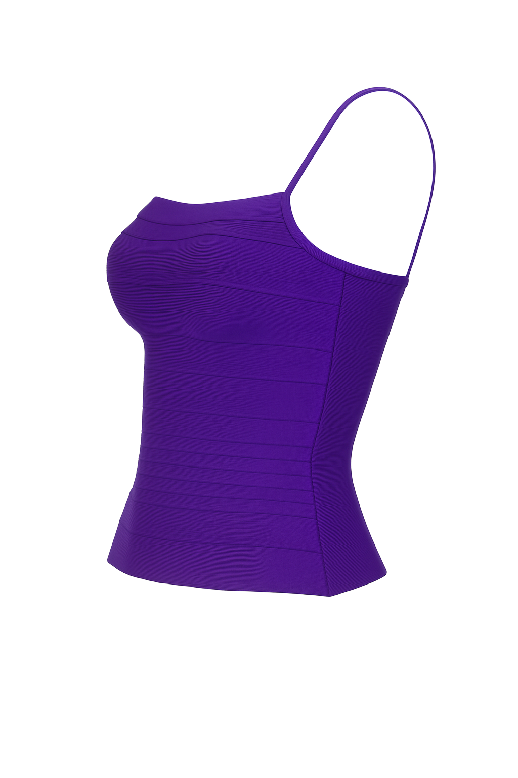 Ribbed Bustier Cami - Purple - side