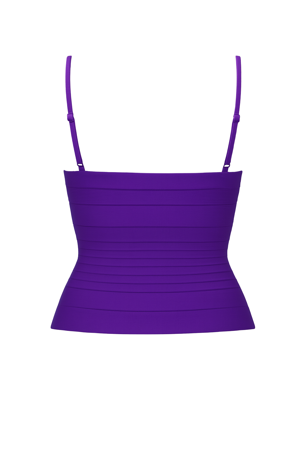 Ribbed Bustier Cami - Purple - back