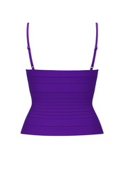 Ribbed Bustier Cami - Purple - back