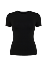 Fitted Crew Neck Tee - Black