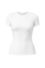 Fitted Crew Neck Tee - White