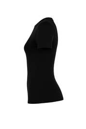 Fitted Crew Neck Tee - Black - side
