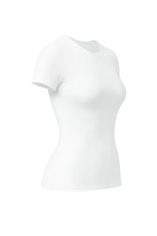 Fitted Crew Neck Tee - White - side