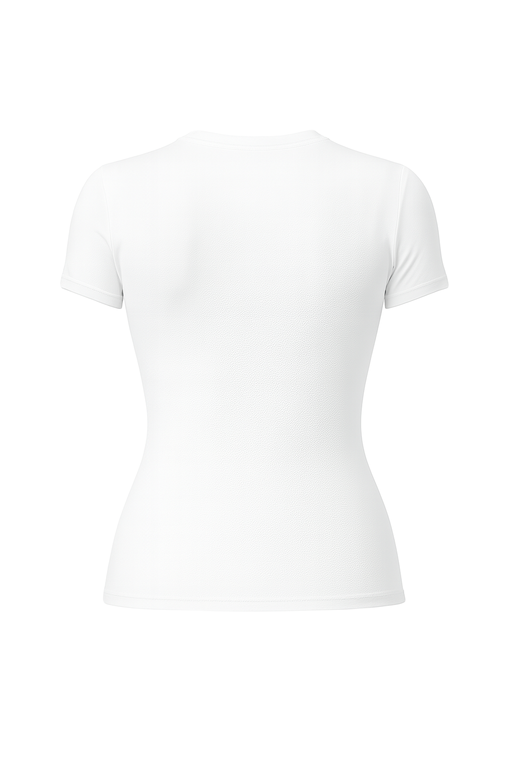 Fitted Crew Neck Tee - White - back