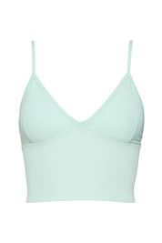 Ribbed V-Neck Bralette - front